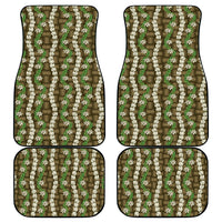 Pikake Maile Tiare Lei Car Mats Natural Lauhala Pattern