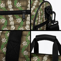 Pikake Maile Tiare Lei Duffle Bag Natural Lauhala Pattern LT01 - Polynesian Pride