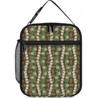 Pikake Maile Tiare Lei Lunch Bag Natural Lauhala Pattern