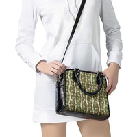 Pikake Maile Tiare Lei Shoulder Handbag Natural Lauhala Pattern