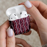 Pikake Maile Tiare Lei AirPods Case Akala Lauhala Pattern