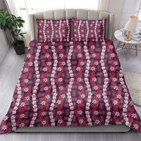 Pikake Maile Tiare Lei Bedding Set Akala Lauhala Pattern