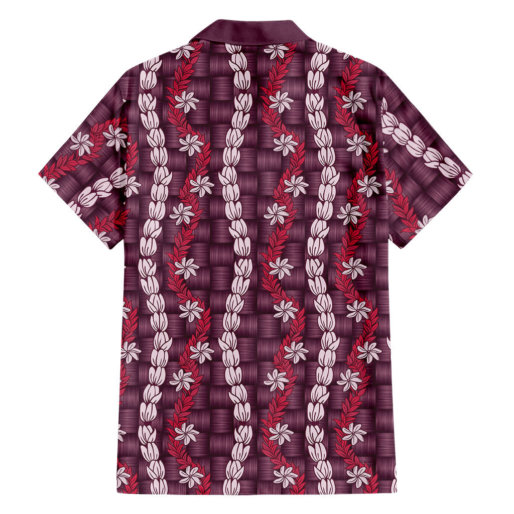 Pikake Maile Tiare Lei Family Matching Summer Maxi Dress and Hawaiian Shirt Akala Lauhala Pattern LT01 - Polynesian Pride
