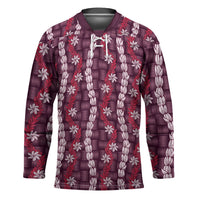 Pikake Maile Tiare Lei Hockey Jersey Akala Lauhala Pattern