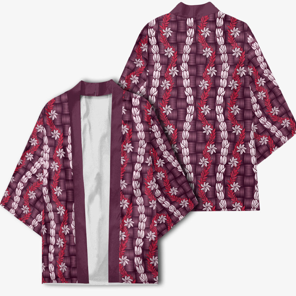 Pikake Maile Tiare Lei Kimono Akala Lauhala Pattern