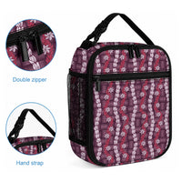 Pikake Maile Tiare Lei Lunch Bag Akala Lauhala Pattern