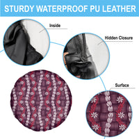 Pikake Maile Tiare Lei Spare Tire Cover Akala Lauhala Pattern