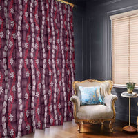 Pikake Maile Tiare Lei Window Curtain Akala Lauhala Pattern