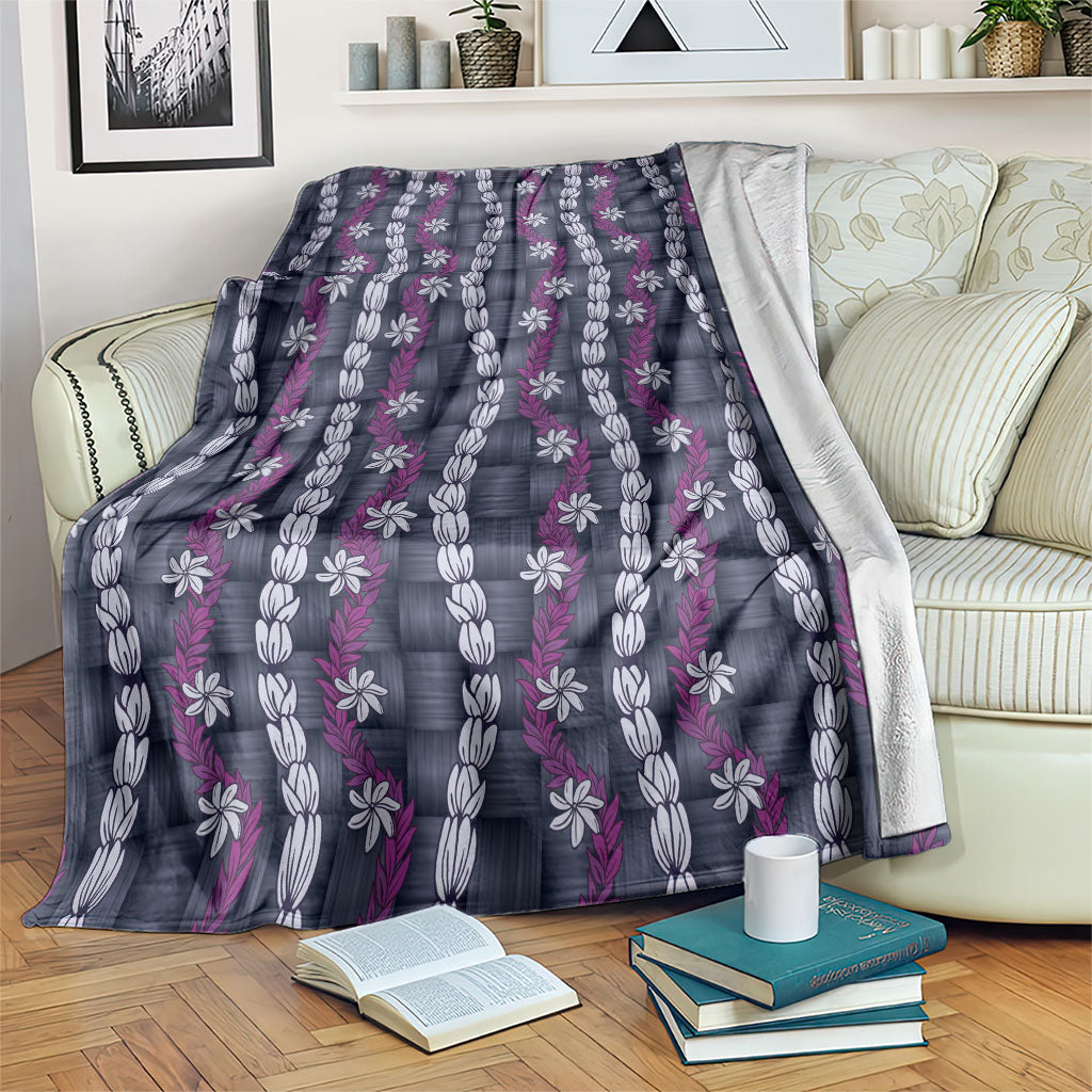 Pikake Maile Tiare Lei Blanket Poni Lauhala Pattern