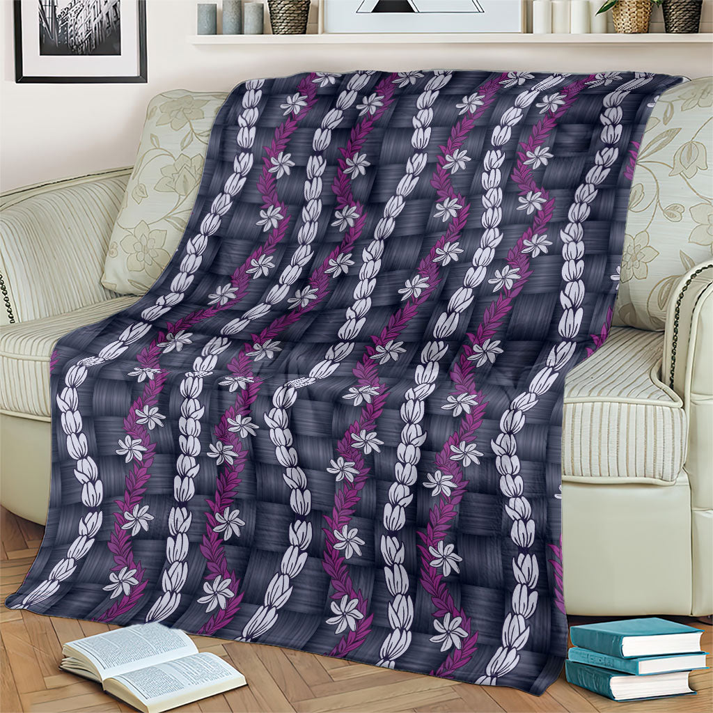 Pikake Maile Tiare Lei Blanket Poni Lauhala Pattern