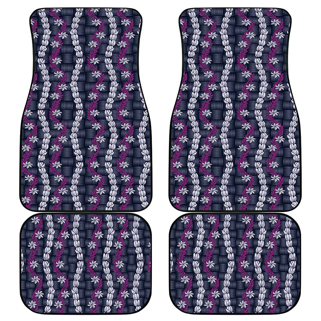 Pikake Maile Tiare Lei Car Mats Poni Lauhala Pattern