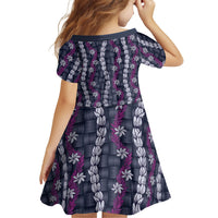 Pikake Maile Tiare Lei Family Matching Off Shoulder Short Dress and Hawaiian Shirt Poni Lauhala Pattern LT01 - Polynesian Pride