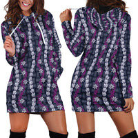 Pikake Maile Tiare Lei Hoodie Dress Poni Lauhala Pattern