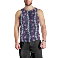 Pikake Maile Tiare Lei Men Tank Top Poni Lauhala Pattern