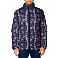 Pikake Maile Tiare Lei Padded Jacket Poni Lauhala Pattern