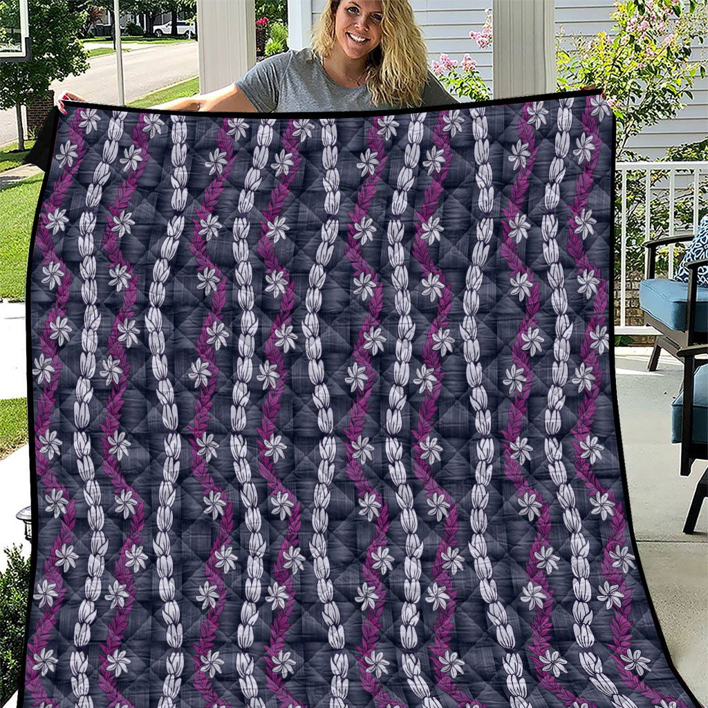 Pikake Maile Tiare Lei Quilt Poni Lauhala Pattern LT01 Purple - Polynesian Pride