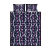 Pikake Maile Tiare Lei Quilt Bed Set Poni Lauhala Pattern