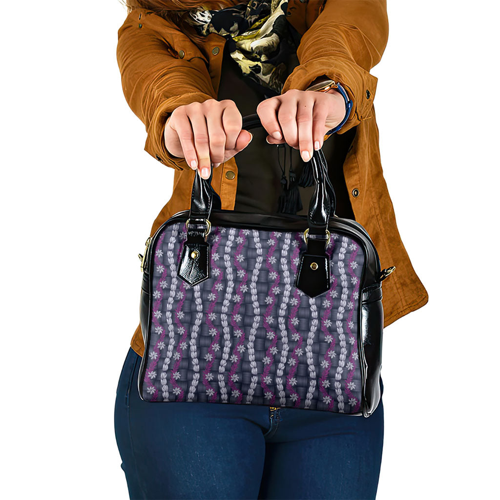 Pikake Maile Tiare Lei Shoulder Handbag Poni Lauhala Pattern