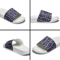 Pikake Maile Tiare Lei Slide Sandals Poni Lauhala Pattern