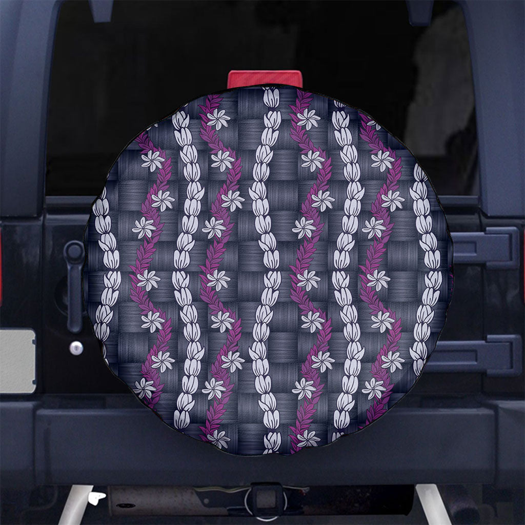 Pikake Maile Tiare Lei Spare Tire Cover Poni Lauhala Pattern