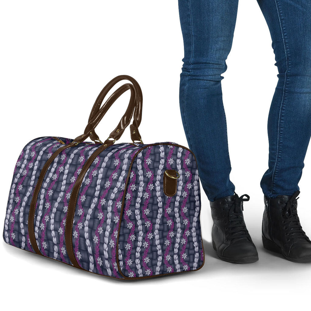 Pikake Maile Tiare Lei Travel Bag Poni Lauhala Pattern