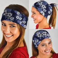 Hawaiian Hibiscus Tribal Floral Blue Neck Gaiter Polynesian Tapa Pattern - Polynesian Pride