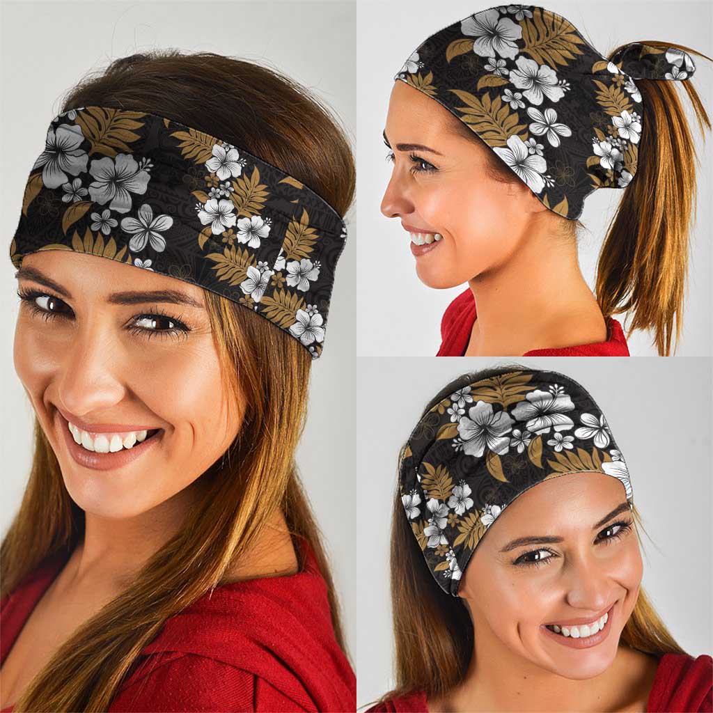 Hawaiian Hibiscus Tribal Floral Brown Neck Gaiter Polynesian Tapa Pattern LT01 - Polynesian Pride