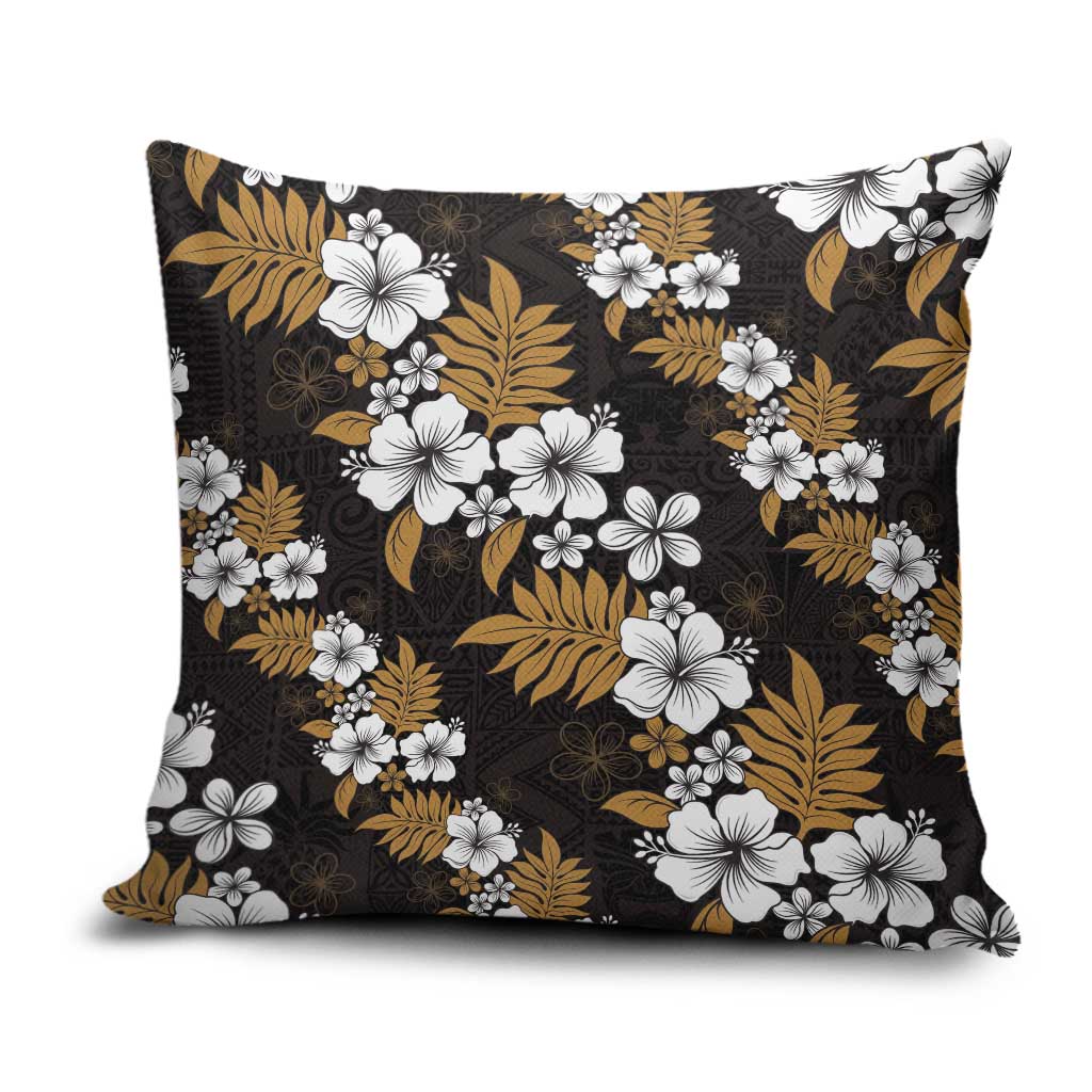 Hawaiian Hibiscus Tribal Floral Brown Pillow Cover Polynesian Tapa Pattern LT01 Brown - Polynesian Pride