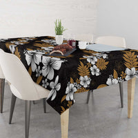 Hawaiian Hibiscus Tribal Floral Brown Tablecloth Polynesian Tapa Pattern - Polynesian Pride