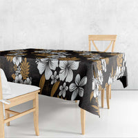 Hawaiian Hibiscus Tribal Floral Brown Tablecloth Polynesian Tapa Pattern - Polynesian Pride