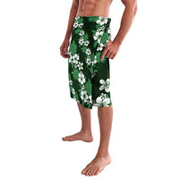Hawaiian Hibiscus Tribal Floral Green Lavalava Polynesian Tapa Pattern - Polynesian Pride