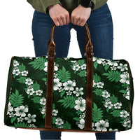 Hawaiian Hibiscus Tribal Floral Green Travel Bag Polynesian Tapa Pattern - Polynesian Pride