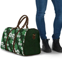 Hawaiian Hibiscus Tribal Floral Green Travel Bag Polynesian Tapa Pattern - Polynesian Pride