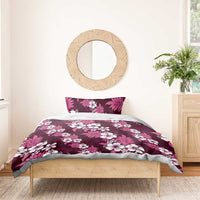 Hawaiian Hibiscus Tribal Floral Pink Bedding Set Polynesian Tapa Pattern - Polynesian Pride