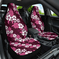 Hawaiian Hibiscus Tribal Floral Pink Car Seat Cover Polynesian Tapa Pattern - Polynesian Pride