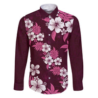Hawaiian Hibiscus Tribal Floral Pink Family Matching Puletasi and Hawaiian Shirt Polynesian Tapa Pattern - Polynesian Pride
