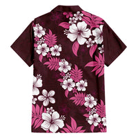 Hawaiian Hibiscus Tribal Floral Pink Hawaiian Shirt Polynesian Tapa Pattern - Polynesian Pride