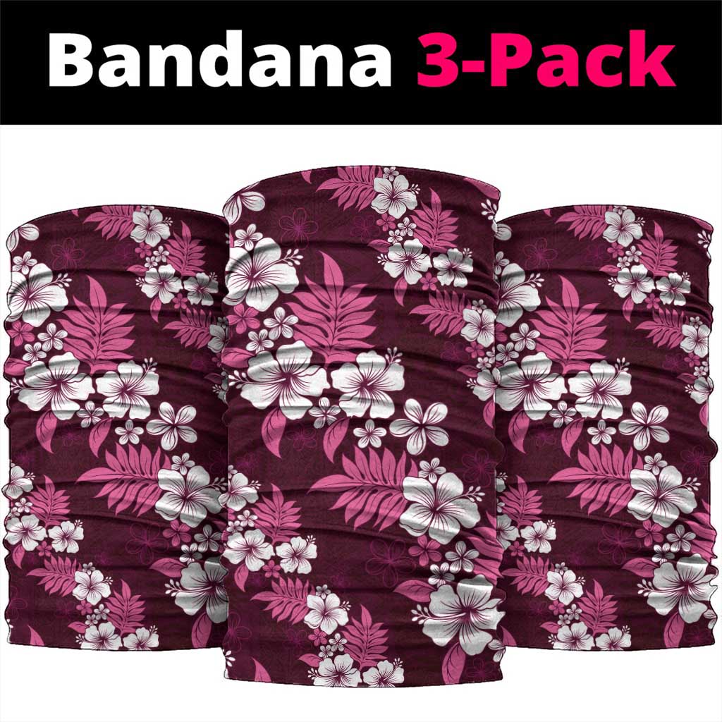 Hawaiian Hibiscus Tribal Floral Pink Neck Gaiter Polynesian Tapa Pattern LT01 package One Size: 25*50cm Pink - Polynesian Pride