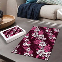 Hawaiian Hibiscus Tribal Floral Pink Puzzle Polynesian Tapa Pattern LT01 - Polynesian Pride