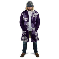Hawaiian Hibiscus Tribal Floral Purple Cloak Polynesian Tapa Pattern - Polynesian Pride