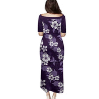 Hawaiian Hibiscus Tribal Floral Purple Family Matching Puletasi and Hawaiian Shirt Polynesian Tapa Pattern - Polynesian Pride