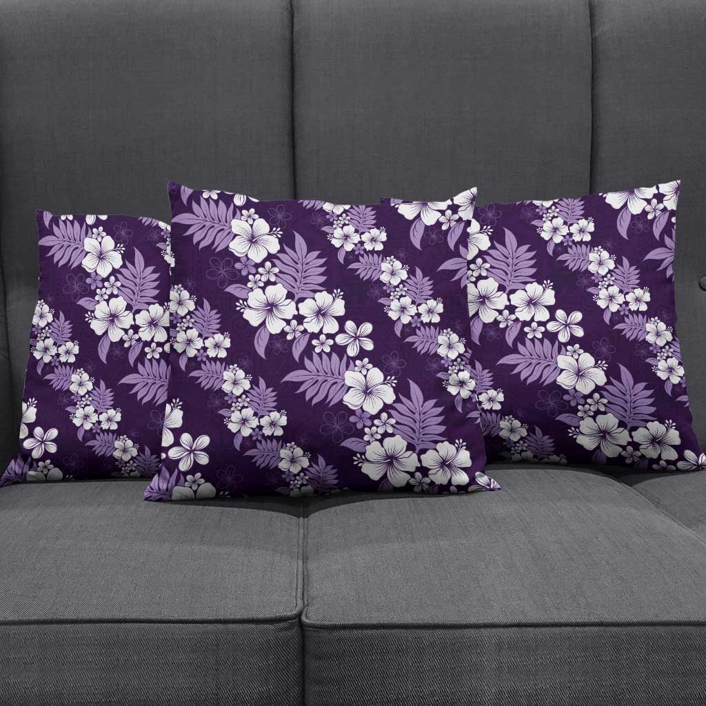 Hawaiian Hibiscus Tribal Floral Purple Pillow Cover Polynesian Tapa Pattern LT01 - Polynesian Pride