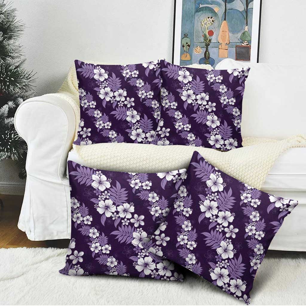 Hawaiian Hibiscus Tribal Floral Purple Pillow Cover Polynesian Tapa Pattern LT01 - Polynesian Pride