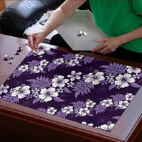 Hawaiian Hibiscus Tribal Floral Purple Puzzle Polynesian Tapa Pattern - Polynesian Pride