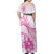 Personalised New Zealand Pink Fern Breast Cancer Family Matching Off Shoulder Maxi Dress and Hawaiian Shirt Polynesian Pattern