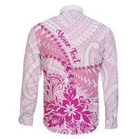 Personalised New Zealand Pink Fern Breast Cancer Family Matching Puletasi and Hawaiian Shirt Polynesian Pattern LT01 - Polynesian Pride