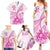 Personalised New Zealand Pink Fern Breast Cancer Family Matching Summer Maxi Dress and Hawaiian Shirt Polynesian Pattern