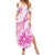 Personalised New Zealand Pink Fern Breast Cancer Family Matching Summer Maxi Dress and Hawaiian Shirt Polynesian Pattern