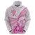 Personalised New Zealand Pink Fern Breast Cancer Hoodie Polynesian Pattern