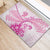 Personalised New Zealand Pink Fern Breast Cancer Rubber Doormat Polynesian Pattern